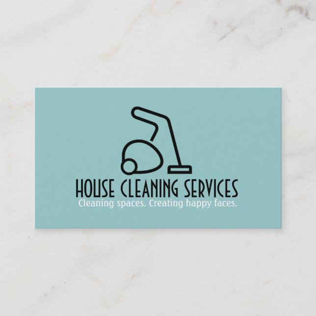 HouseCleaning Housekeeper Maid Visitkort (Framsida)