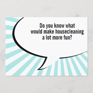 housecleaning maidskämt inbjudningar
