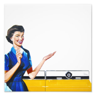 Housefru och New Washer Fototryck