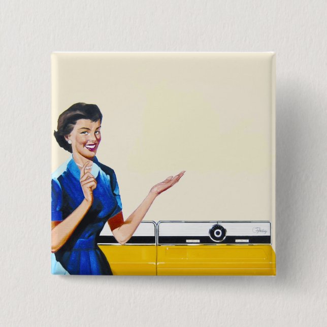 Housefru och New Washer Knapp (Framsida)