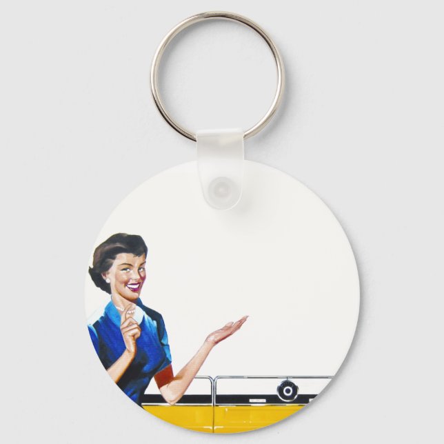 Housefru och New Washer Nyckelring (Framsida)