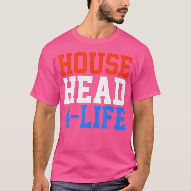 Househead 4 Life House Music Edm Dj T Shirt (Framsida)