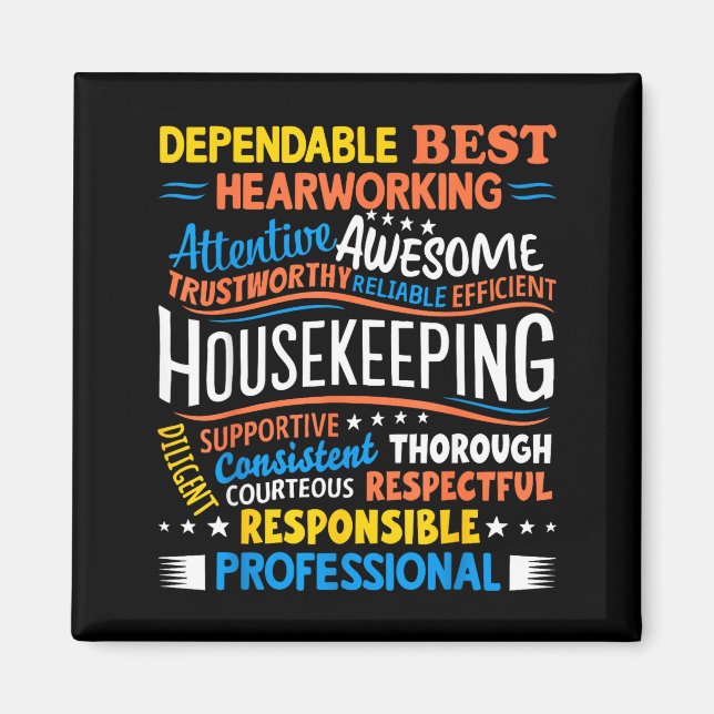 Housekeeng Appreciation Environmental Services Wee Magnet (Framsidan)