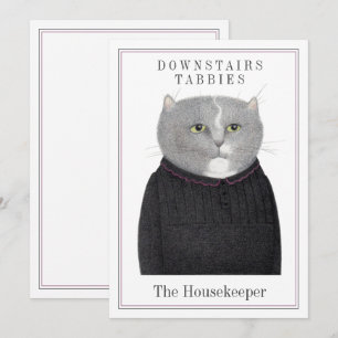 HOUSEKEEPER CAT 5x7 - platta kort + text