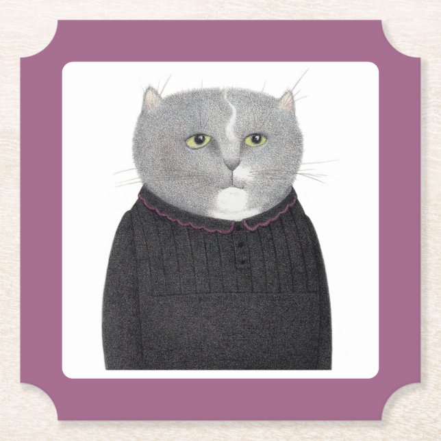 HOUSEKEEPER CAT Biljett Pappra Underlägg Papper (Framsida)