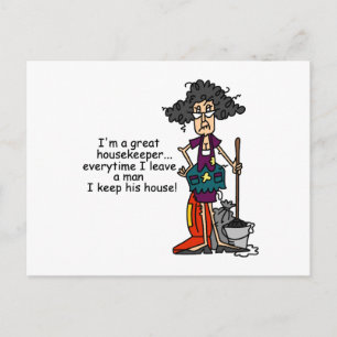Housekeeper Humor Vykort