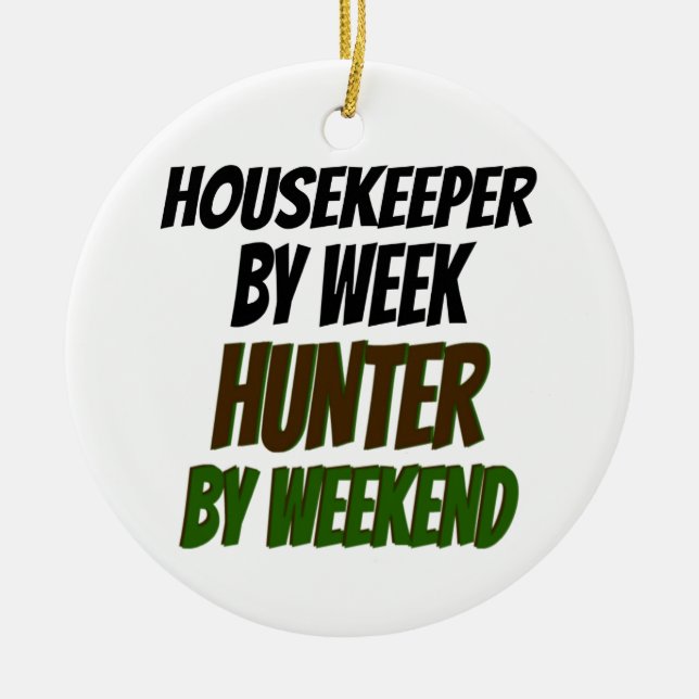 Housekeeper Kärlek Hunting Julgransprydnad Keramik (Framsidan)