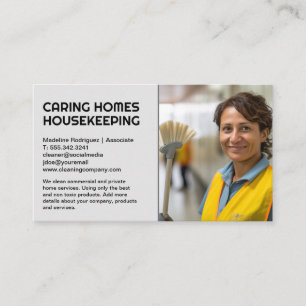 Housekeeper Smiling Maid-tjänster Visitkort