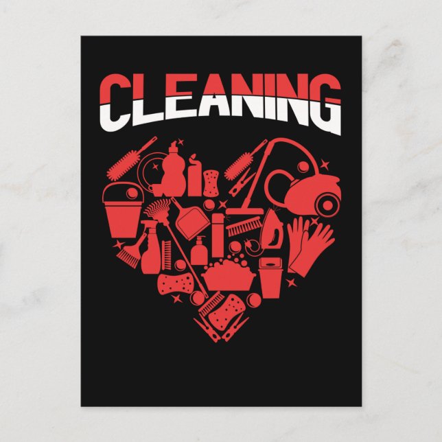 Housekeeping Cleaning Heart Vacuum Cleaner Houseke Vykort (Framsida)