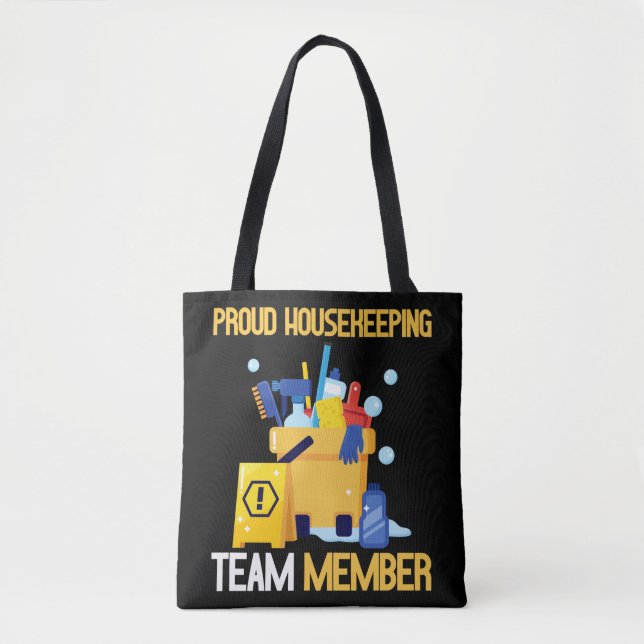 Housekeeping Cleaning Team Proud Housekeeper Tygkasse (Framsida)
