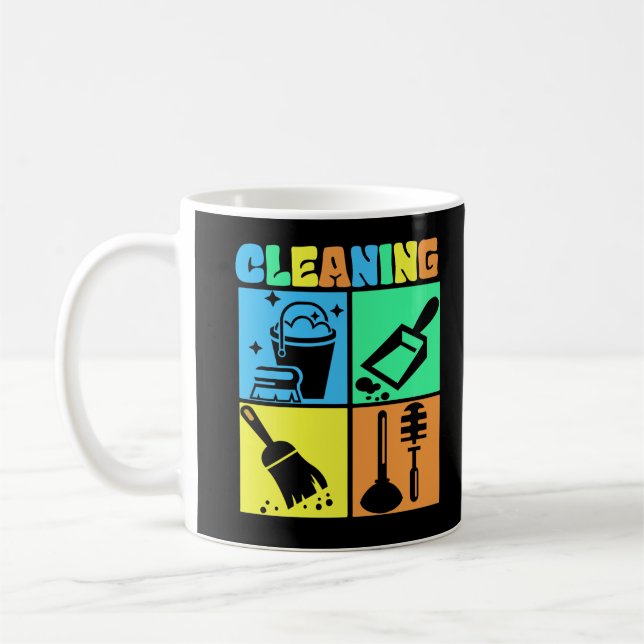 Housekeeping Retro Housekeeper Cleaning Kaffemugg (Vänster)