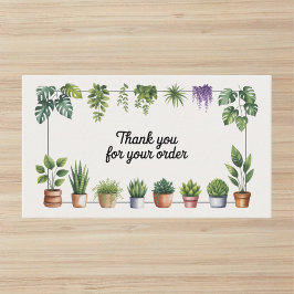 Houseplant Small Business Thank You Business Card Visitkort