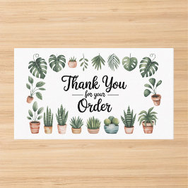 Houseplant Small Business Thank You Business Card Visitkort