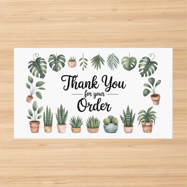 Houseplant Small Business Thank You Business Card Visitkort (Skapare uppladdad)