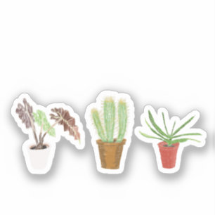 Houseplantor Sticker Klistermärken