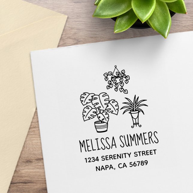 Houseplants Hobby Address Stämpel (Skapare uppladdad)