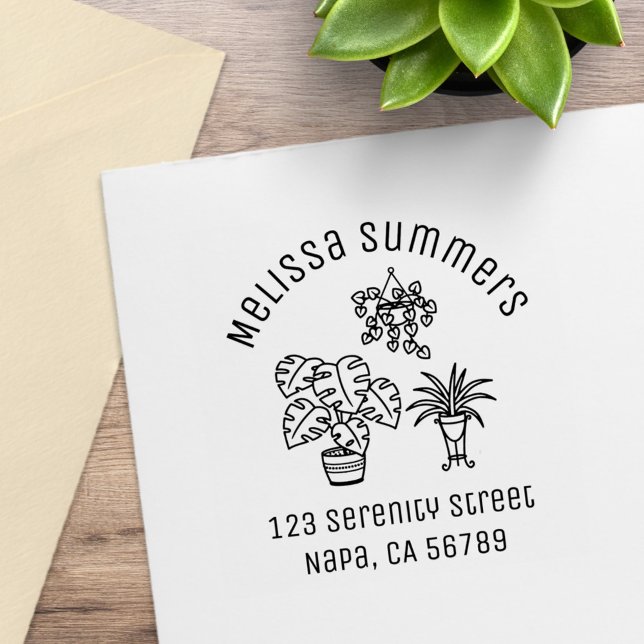 Houseplants Hobby Arch Address Stämpel (Skapare uppladdad)