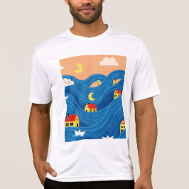 Houses and boats t shirt