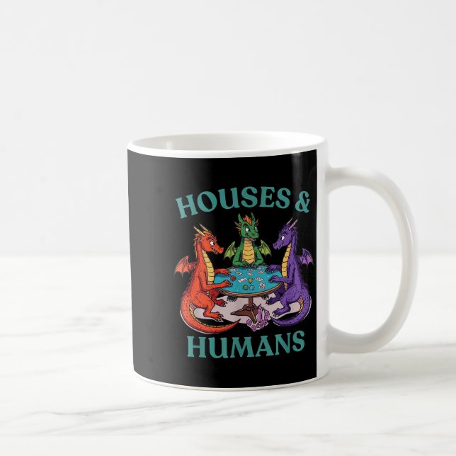 Houses And Humans Dragon Tabletop Rpg Fantasy Paro Kaffemugg (Höger)
