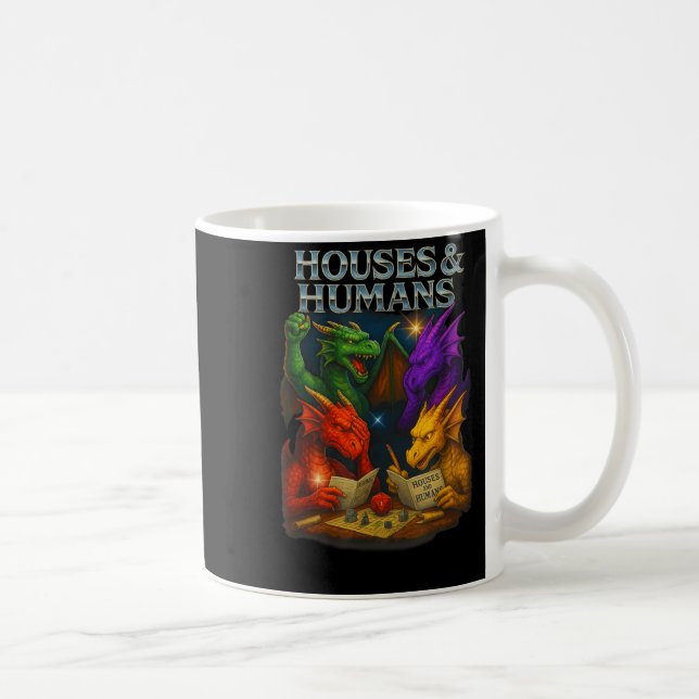 Houses And Humans Funny Novelty Rpg Gamers Men Wom Kaffemugg (Höger)