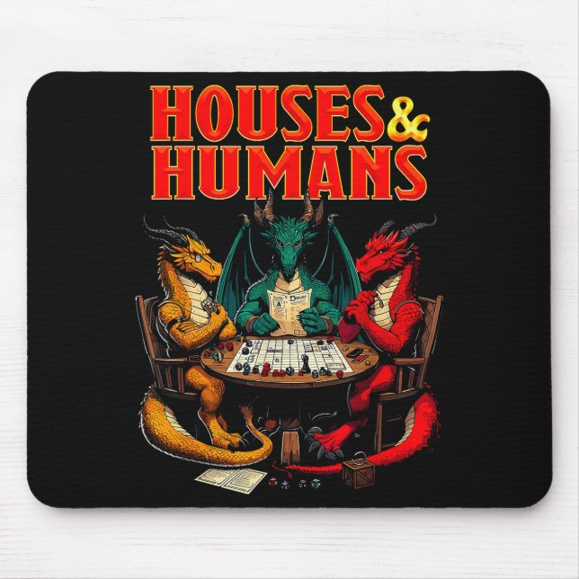 Houses And Humans Funny Tabletop Rpg Dice Game Par Musmatta (Framsidan)