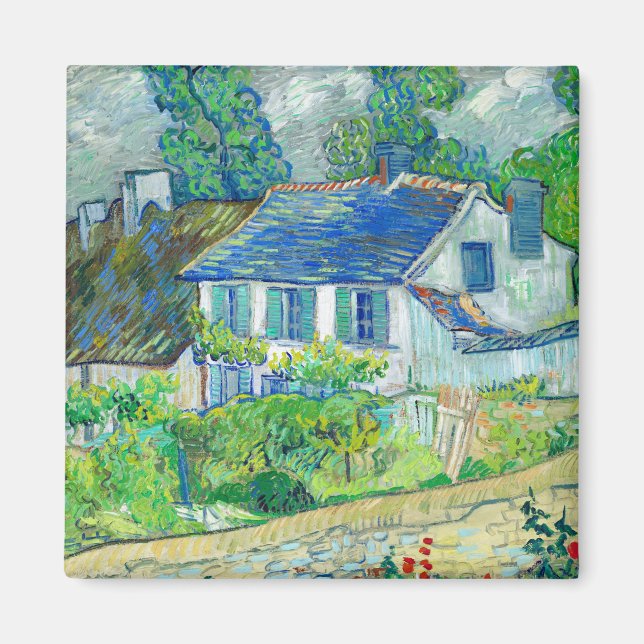 Houses at Auvers, 1890 av Vincent van Gogh Magnet (Framsidan)
