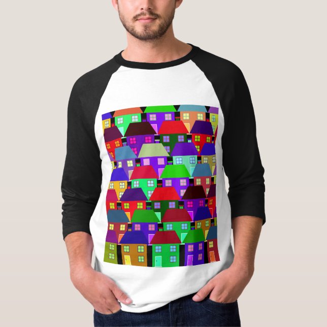 HOUSES COLORFUL HOME Community T-Shirt (Framsida)