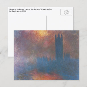 Houses of Parliament, London av Claude Monet Vykort