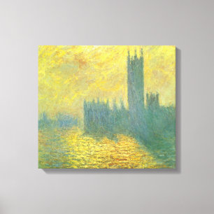 Houses of Parliament, Stormig himmel av Claude Mon Canvastryck