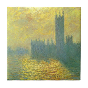 Houses of Parliament, Stormig himmel av Claude Mon Kakelplatta