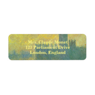 Houses of Parliament, Stormig himmel av Claude Mon Returadress Etikett