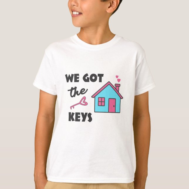 Houseuppvärmning party Vi har Nycklar T Shirt (Framsida)