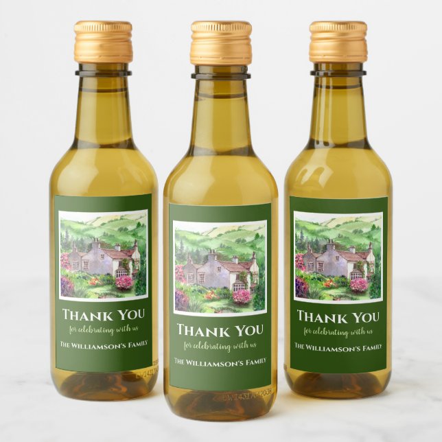 HouseuppvärmRydal Mount William Wordsworth House Vinetikett (Flaskor)