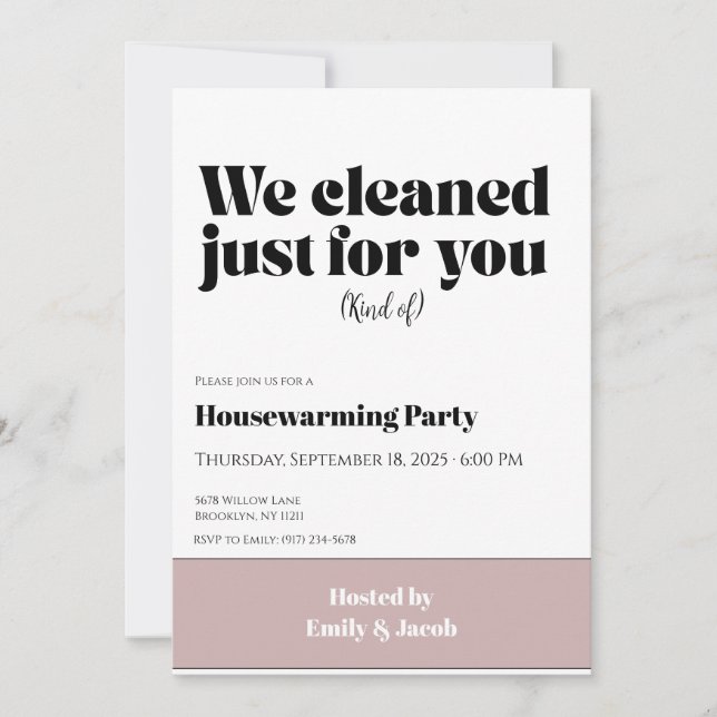 Housewarming Invitation • Funny New Home Party Inv Kort (Framsida)