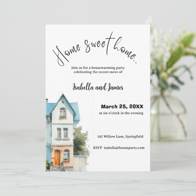 Housewarming Invitation • Home Sweet Home Inbjudningar (Stående Fram)