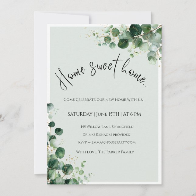 Housewarming Invitation – Home Sweet Home Inbjudningar (Framsida)