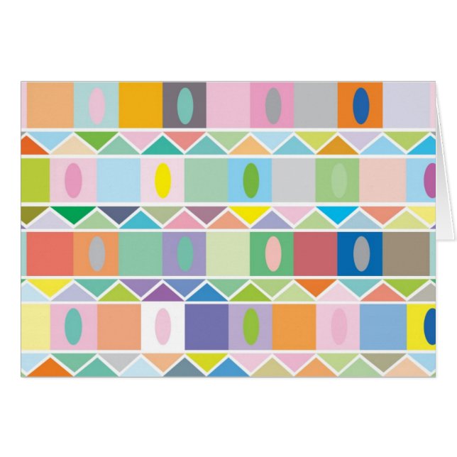 Housey mönster hälsningskort (Framsidan Horizontal)