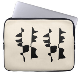 Housse d'Ordinateur Portable - Abstrait Dual Face Laptop Fodral