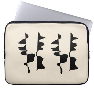 Housse d'Ordinateur Portable - Abstrait Dual Face Laptop Fodral