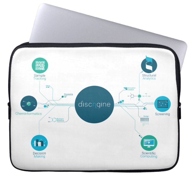 Housse Laptop  Discngine White Sleeve (Framsidan)