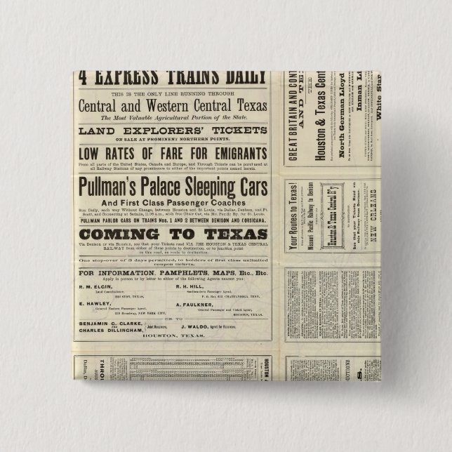 Houston and Texas Central Railway genom Texas Knapp (Framsida)