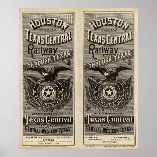 Houston and Texas Central Railway through Texas 2 Poster (Framsidan)
