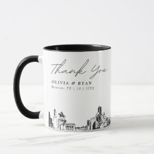 Houston Bröllop Enkel Anpassad Kaffe Mugg