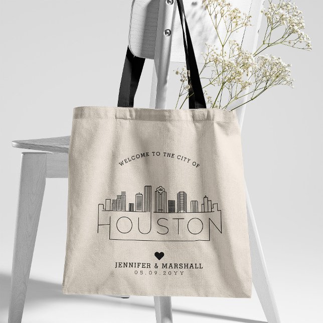 Houston Bröllop | Stylized Skyline Tygkasse (Skapare uppladdad)