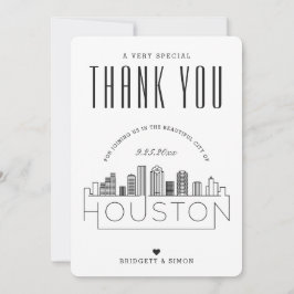 Houston Bröllop | Tack + Fotokort Kort