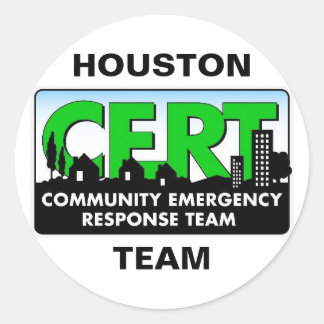 Houston CERT Sticker Runt Klistermärke