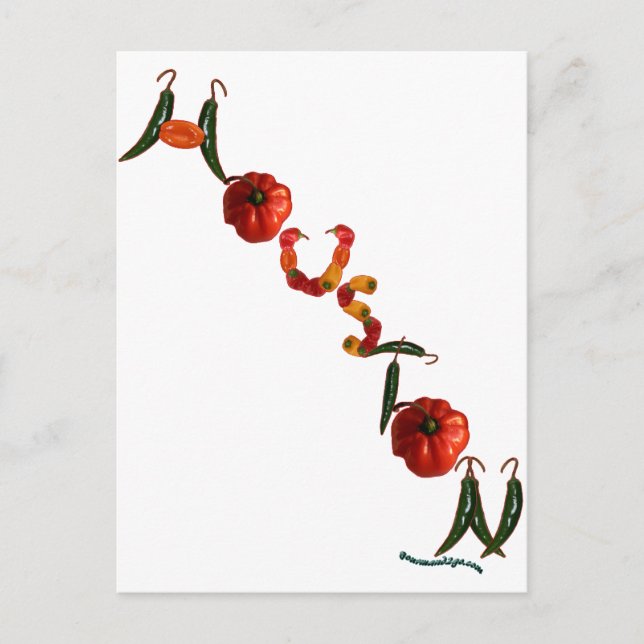 Houston Chili Peppers Vykort (Framsida)