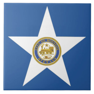 Houston City flagga Kakelplatta
