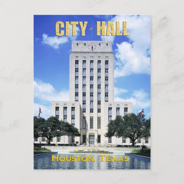 Houston City Hall, Texas Vykort (Framsida)