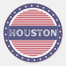 Houston City Pride Emblem – American Identity Runt Klistermärke